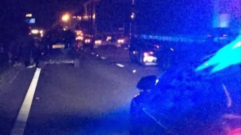 Derbyshire Roads Policing Unit A car which ran out of fuel on the M1