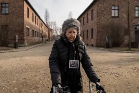 AFP Holocaust survivor Miriam Ziegler visits the site of the former German Nazi death camp Auschwitz