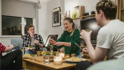 Getty Images Couples eating at home