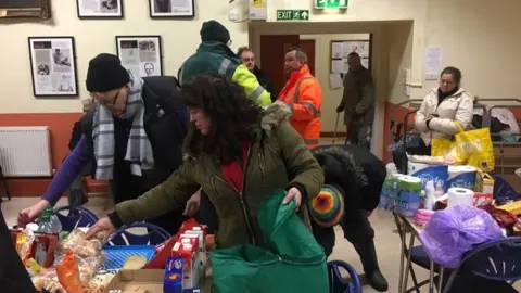 Eleanor Kelly/PA A community centre in Milnrow, Greater Manchester, which opened up its doors to those needing shelter from the snow