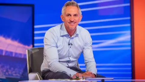 BBC Gary Lineker hosting Match of the Day