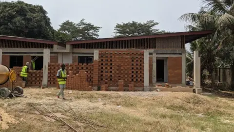 Papa Omotayo Builder transport and lay bricks