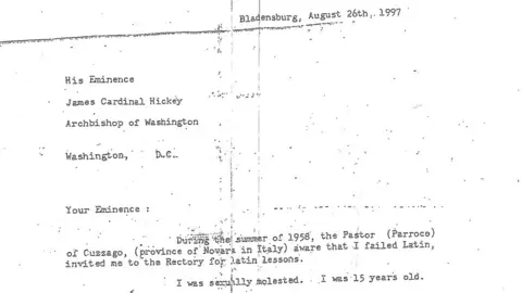 John Wojnowski A copy of John's first letter to the church, dated 26 August, 1997. It outlines what happened in Cuzzago.