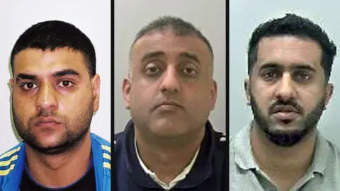 West Mercia Police (L-R) Mohammed Ali Sultan, Mohammad Rizwan and Amjad Hussain