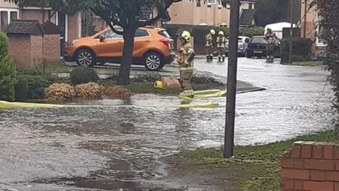 Buckinghamshire Fire and Rescue Flooding in Milton Keynes.