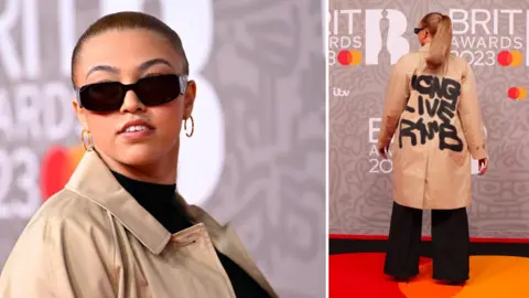 Getty Images Mahalia at the 2023 Brit Awards