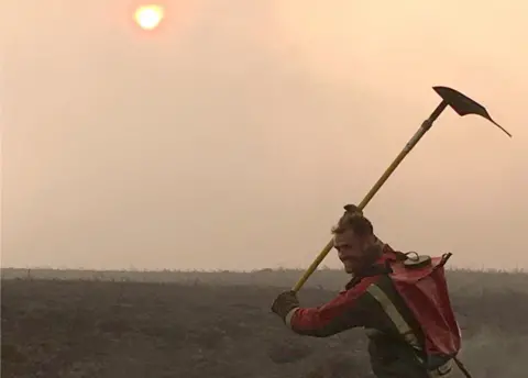 Derbyshire Fire and Rescue Moorland fire