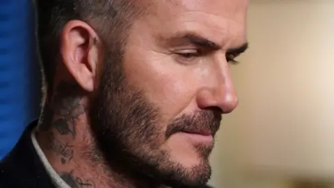 Reuters Former footballer David Beckham poses for a portrait in February 2020