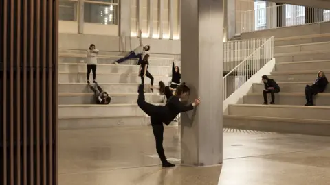 Alice Clancy Students inside Town House