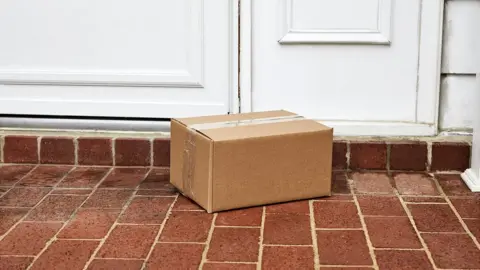 Getty Images Parcel on doorstop