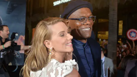 Getty Images Scarlett Johansson and Samuel Jackson