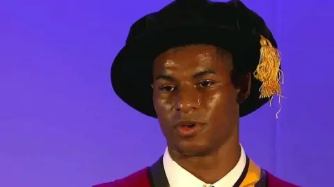 Marcus Rashford receiving his honorary degree, 7 October 2021