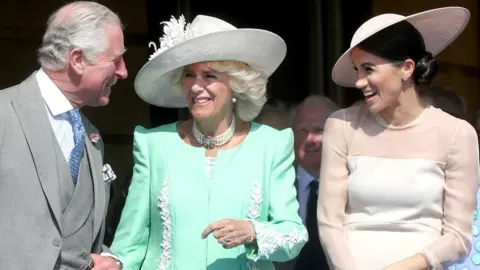 Getty Images Prince Charles, Camilla and Meghan