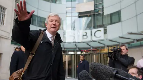 BBC Tony Hall outside the BBC's London HQ