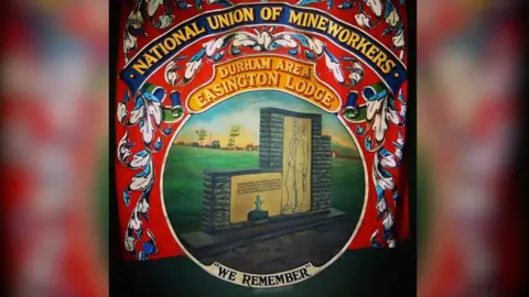 Durham Miners Association Easington Colliery banner