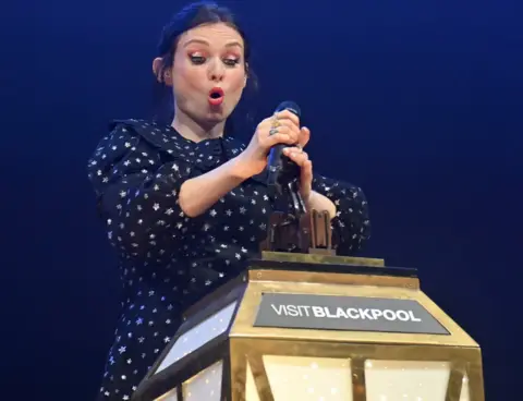 DAVE NELSON Sophie Ellis-Bextor turning on Blackpool Illuminations