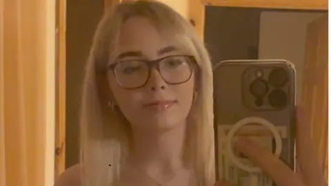 Pacemaker Kamile Vaicikonyte pictured taking a selfie