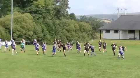 Llanidloes RFC A rugby match between Llanidloes RFC and Machynlleth RFC