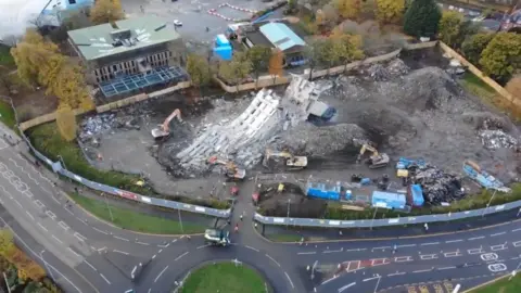 Twitter | @NWPDrones Building flattened