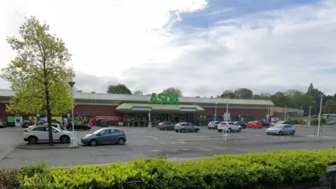 Google Street view of Asda on Newton Road in Torquay on Google maps