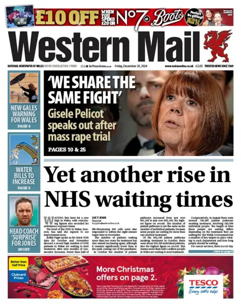 Western Mail Western Mail front page