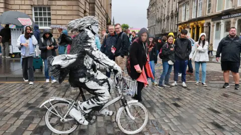 JIM FANNING A street performer on the Royal Mile