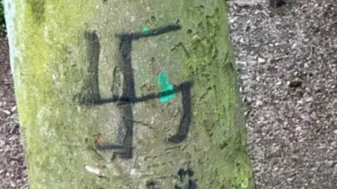 Tree with swastika