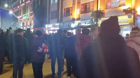 Crowds gathered for the unveiling