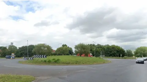 Google Acle roundabout, Norfolk