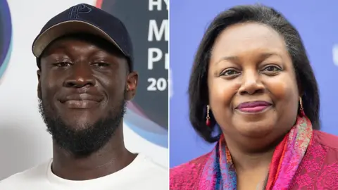 Getty Images Stormzy and Malorie Blackman