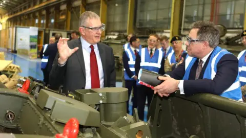 Ministry of defence Jeremy Quin at Pearson engineering
