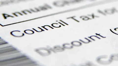 PA Media Close-up of a council tax letter