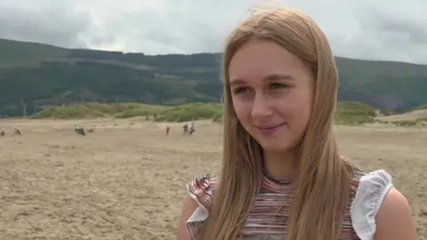 Mabel on the beach