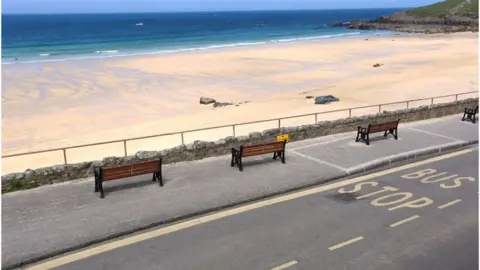 Getty Images Bus stop in Cornwall