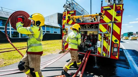 Cheshire Fire and Rescue Service Fire at bakery in Northwich