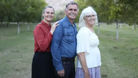 Langford family handout Photo of Daniel Langford with his two wives, Amelia Sedgwick and Jenny Langford.