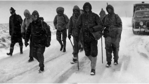 Getty Images The rescue teams searching for the missing Scouts