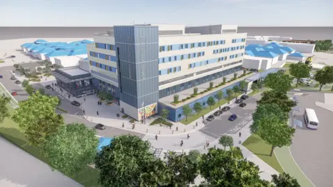 University Hospitals Dorset artist's impression of BEACH building