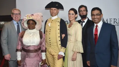 Getty Images D'Souza (far right) attends a 2014 film screening