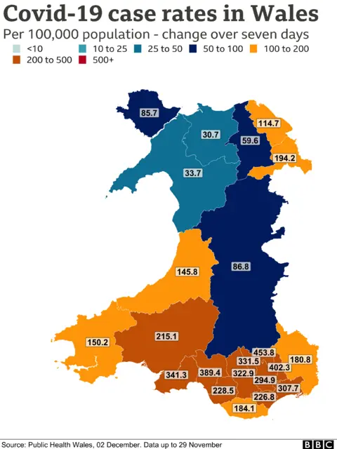 Case rate map