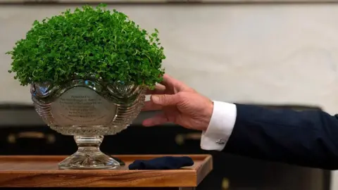 JIM WATSON Shamrocks presented to Joe Biden