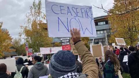 Protesters in Oxford