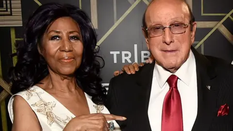 Getty Images Aretha Franklin and Clive Davis