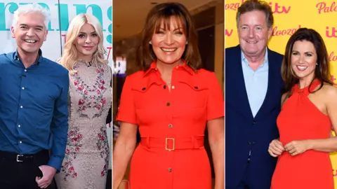 Getty Images Phillip Schofield, Holly Willoughby, Lorraine Kelly, Piers Morgan and Susanna Reid