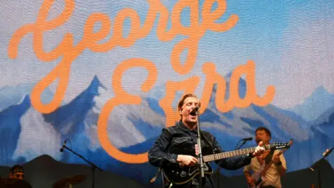 Getty Images George Ezra performs on the John Peel stage during day five of Glastonbury Festival