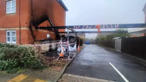 Michael Stracey Fire damaged storage unit