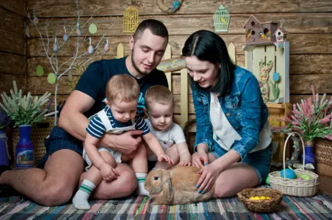 Margarita Gracheva Margarita, Dmitri and their two children at Easter