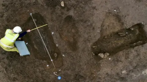 Dronescapes Anglo-Saxon graveyard