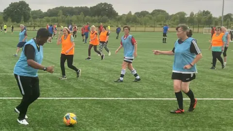 Bicester Fossils Walking Football Women playing walking football