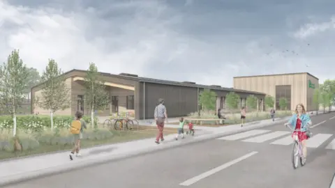 Leicestershire County Council Artist impression of new school